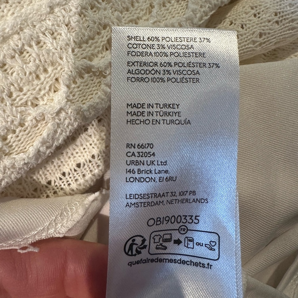 NWT Anthropologie White Ribbed Halter Mini Dress - Picture 8 of 9